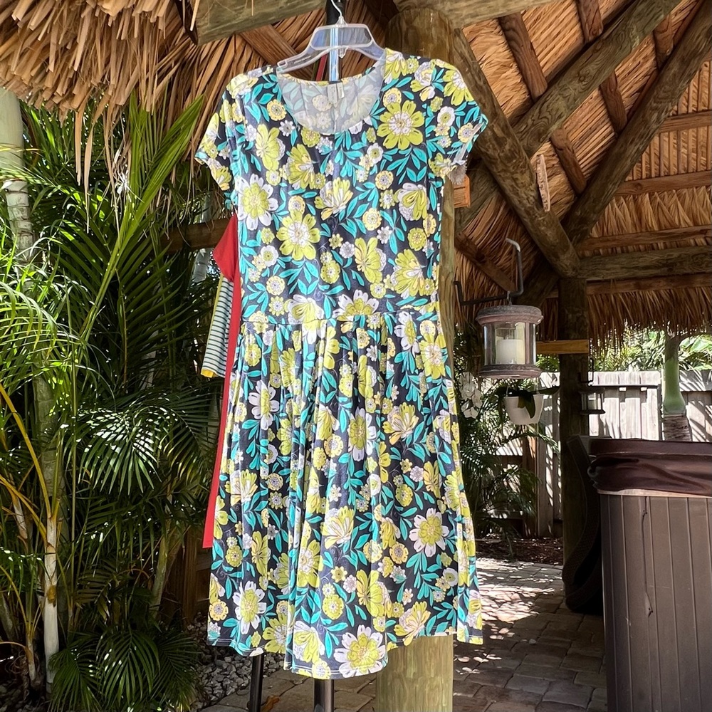 Sahalie Scoop-Neck Cap Sleeve 2-Pocket Dress Size Small